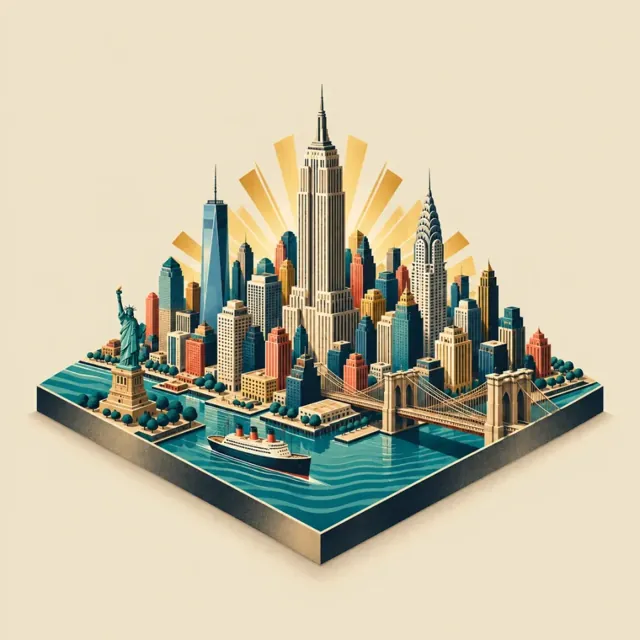 New York in the Art Deco style