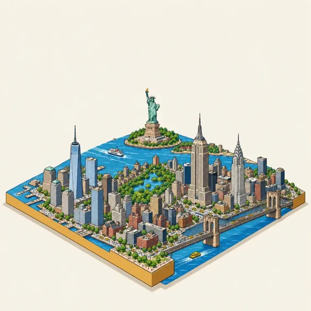 New York in the Comic Book style
