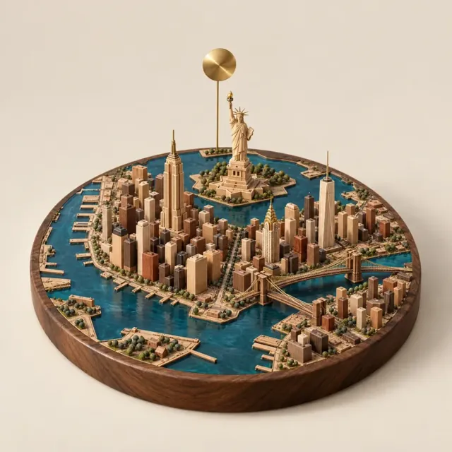 New York in the Wood style